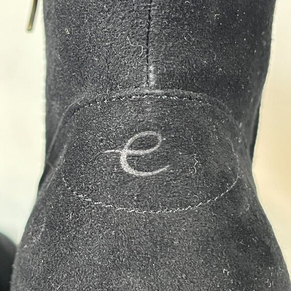 Easy Spirit Leather Suede Black Boots Gold Accent Size US 8.5 - Picture 5 of 11